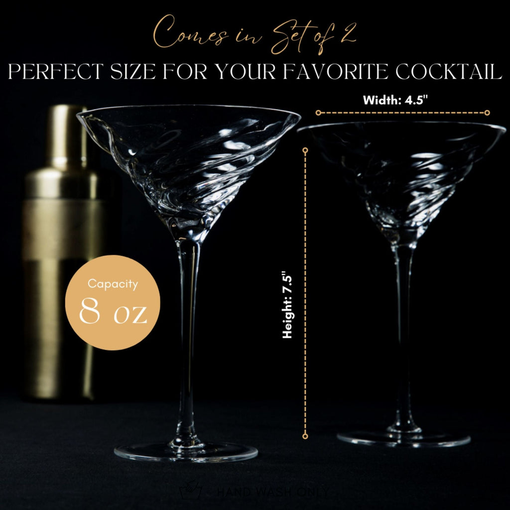 Vortex Martini Glass Cocktail glasses La Vie Bien Vortex Martini Glass
