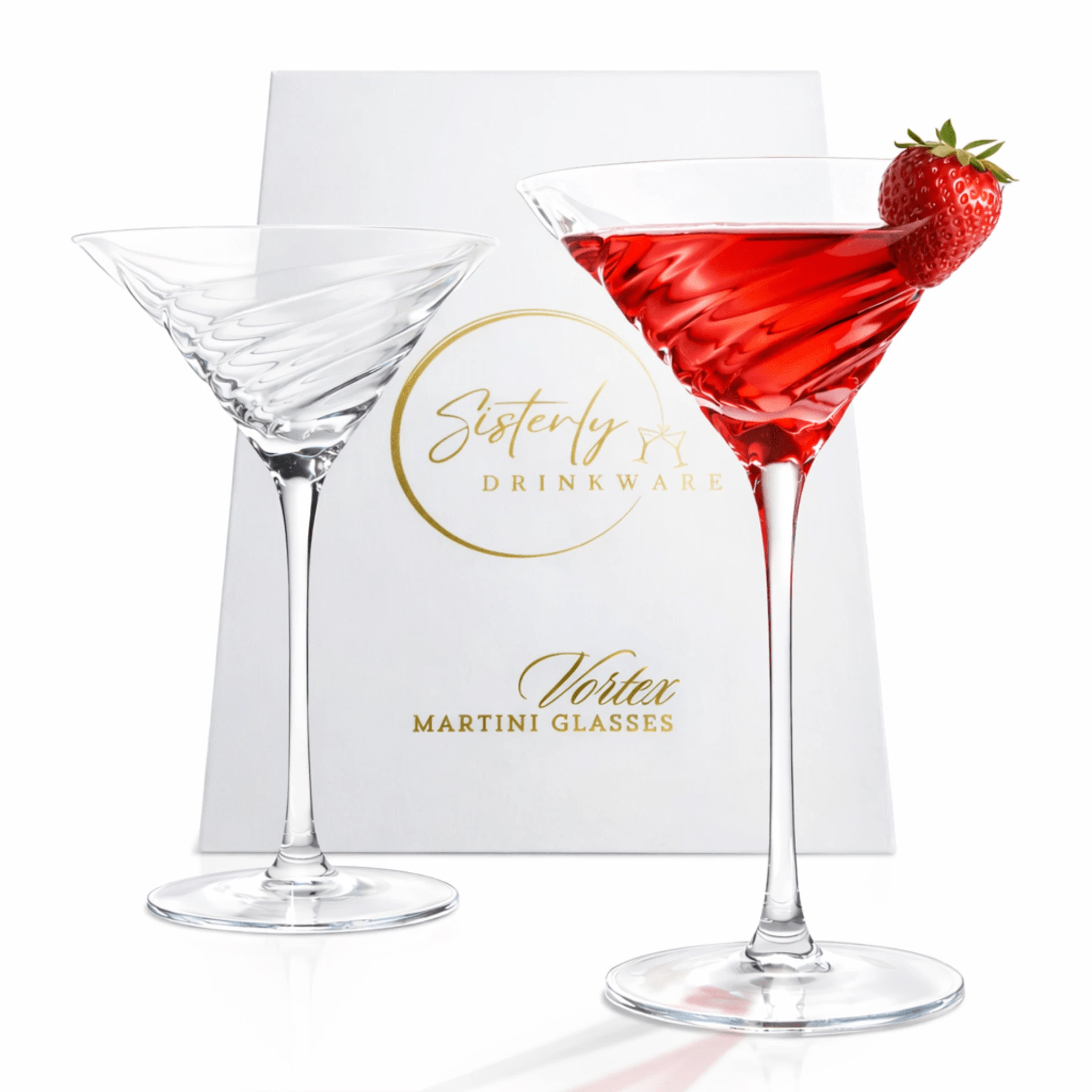 Vortex Martini Glass by Sister.ly Drinkware