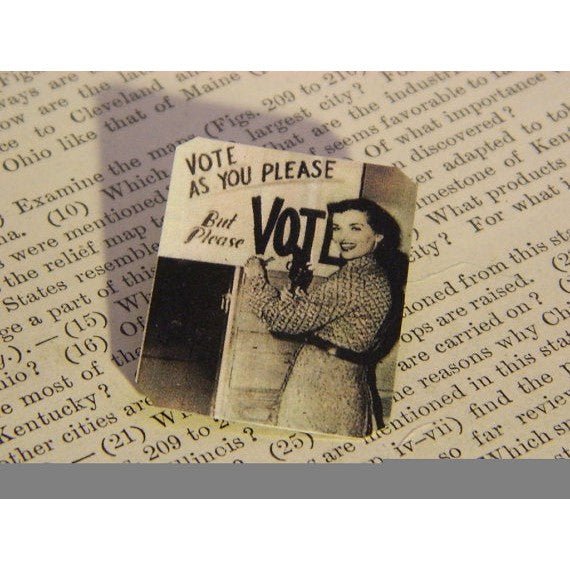 Vote As You Please But Please Vote Handmade Metal Lapel Pin Feminist Brooch Pin La Vie Bien Vote As You Please But Please Vote Handmade Metal Lapel Pin Feminist Brooch