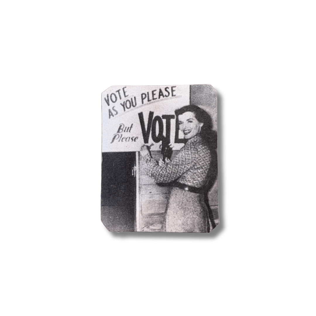 Vote As You Please But Please Vote Handmade Metal Lapel Pin Feminist Brooch Pin La Vie Bien Vote As You Please But Please Vote Handmade Metal Lapel Pin Feminist Brooch