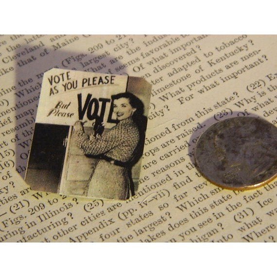 Vote As You Please But Please Vote Handmade Metal Lapel Pin Feminist Brooch Pin La Vie Bien Vote As You Please But Please Vote Handmade Metal Lapel Pin Feminist Brooch