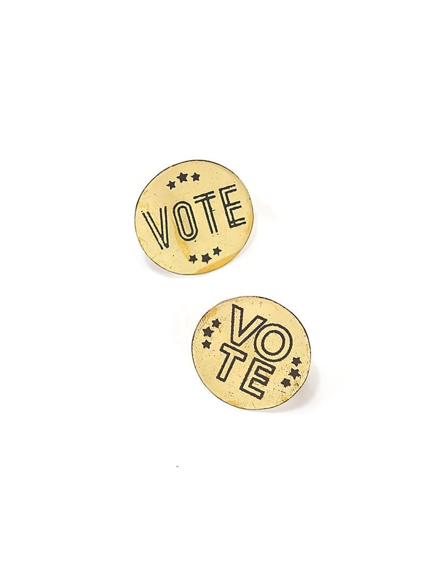 Vote Pins - Brass by Fair Anita