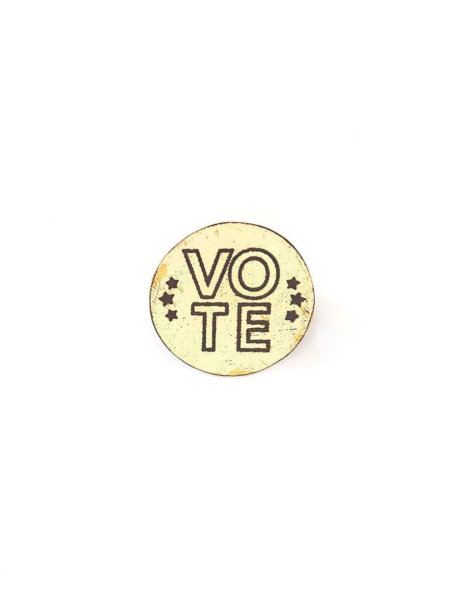 Vote Pins - Brass by Fair Anita