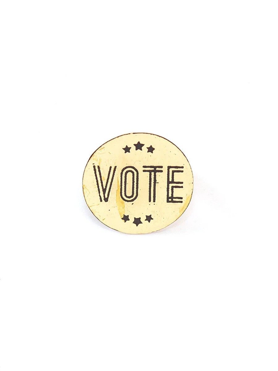 Vote Pins - Brass by Fair Anita