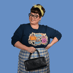 Wacky Owls Pullover in Midnight Blue Sweatshirt La Vie Bien Wacky Owls Pullover in Midnight Blue