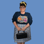 Wacky Owls Pullover in Midnight Blue Sweatshirt La Vie Bien Wacky Owls Pullover in Midnight Blue