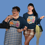 Wacky Owls Pullover in Midnight Blue Sweatshirt La Vie Bien Wacky Owls Pullover in Midnight Blue