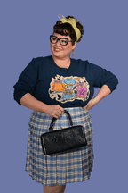 Wacky Owls Pullover in Midnight Blue Sweatshirt La Vie Bien Wacky Owls Pullover in Midnight Blue