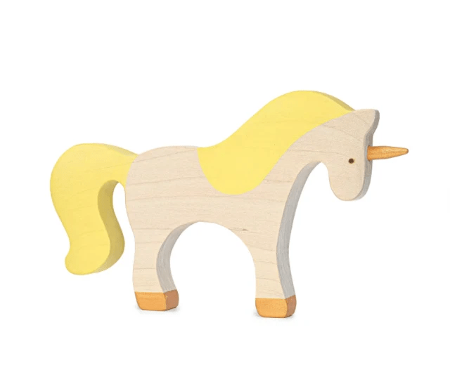 Waldorf large wooden Unicorn toy by PoppyBabyCo