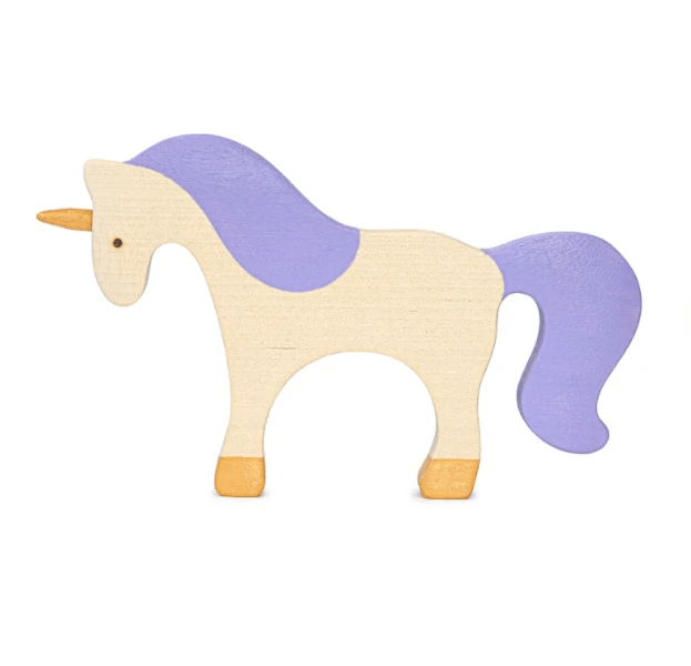 Waldorf large wooden Unicorn toy by PoppyBabyCo