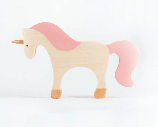 Waldorf large wooden Unicorn toy by PoppyBabyCo