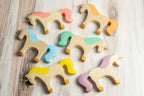 Waldorf large wooden Unicorn toy by PoppyBabyCo