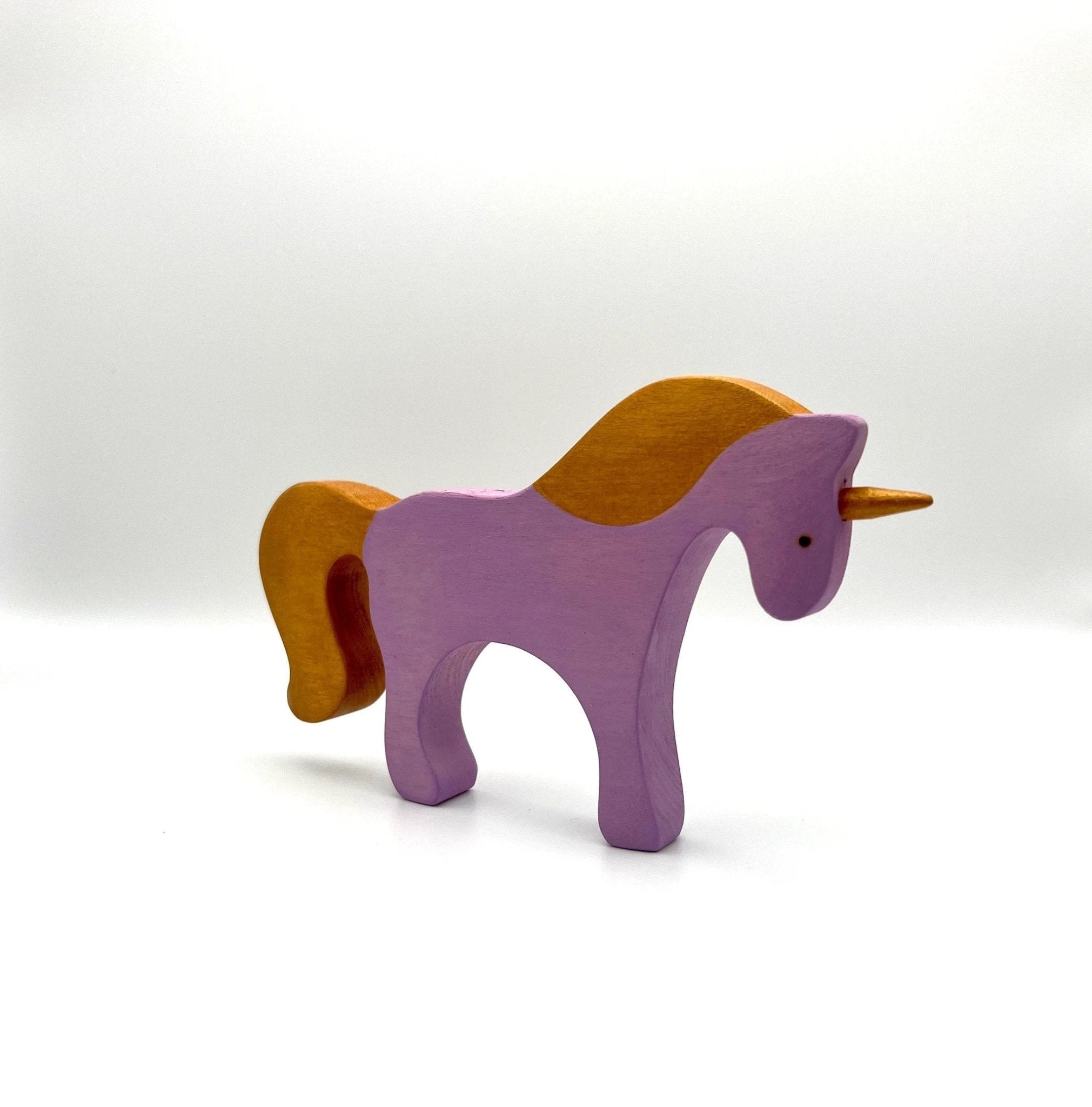 Waldorf large wooden Unicorn toy by PoppyBabyCo