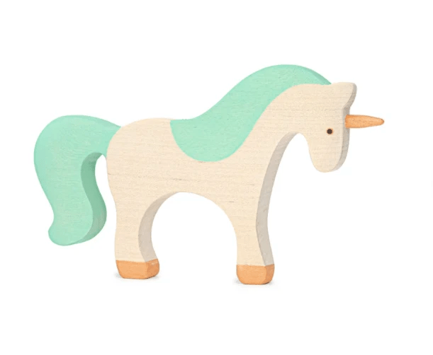 Waldorf large wooden Unicorn toy by PoppyBabyCo