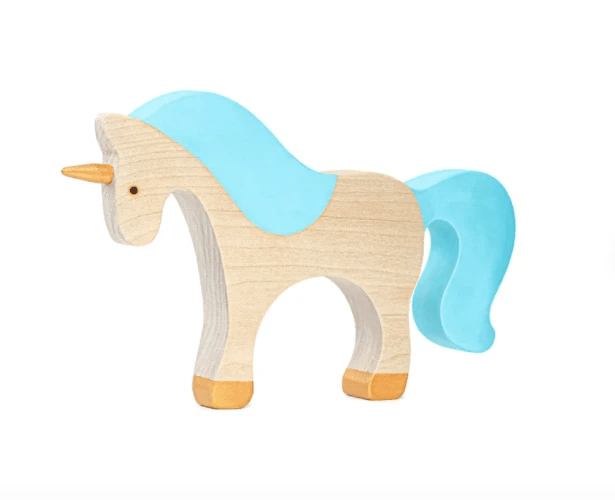 Waldorf large wooden Unicorn toy by PoppyBabyCo