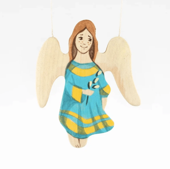 Waldorf Wooden Angel figurine toy by PoppyBabyCo
