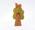 Waldorf wooden Oak Tree with the Bird by PoppyBabyCo