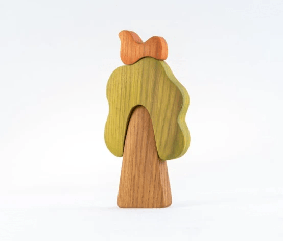 Waldorf wooden Oak Tree with the Bird by PoppyBabyCo