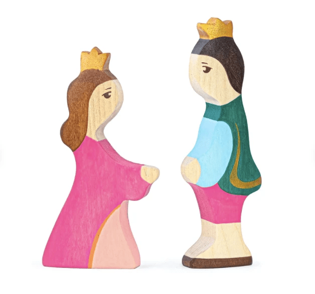 Waldorf Wooden Prince and Princess Figures by PoppyBabyCo