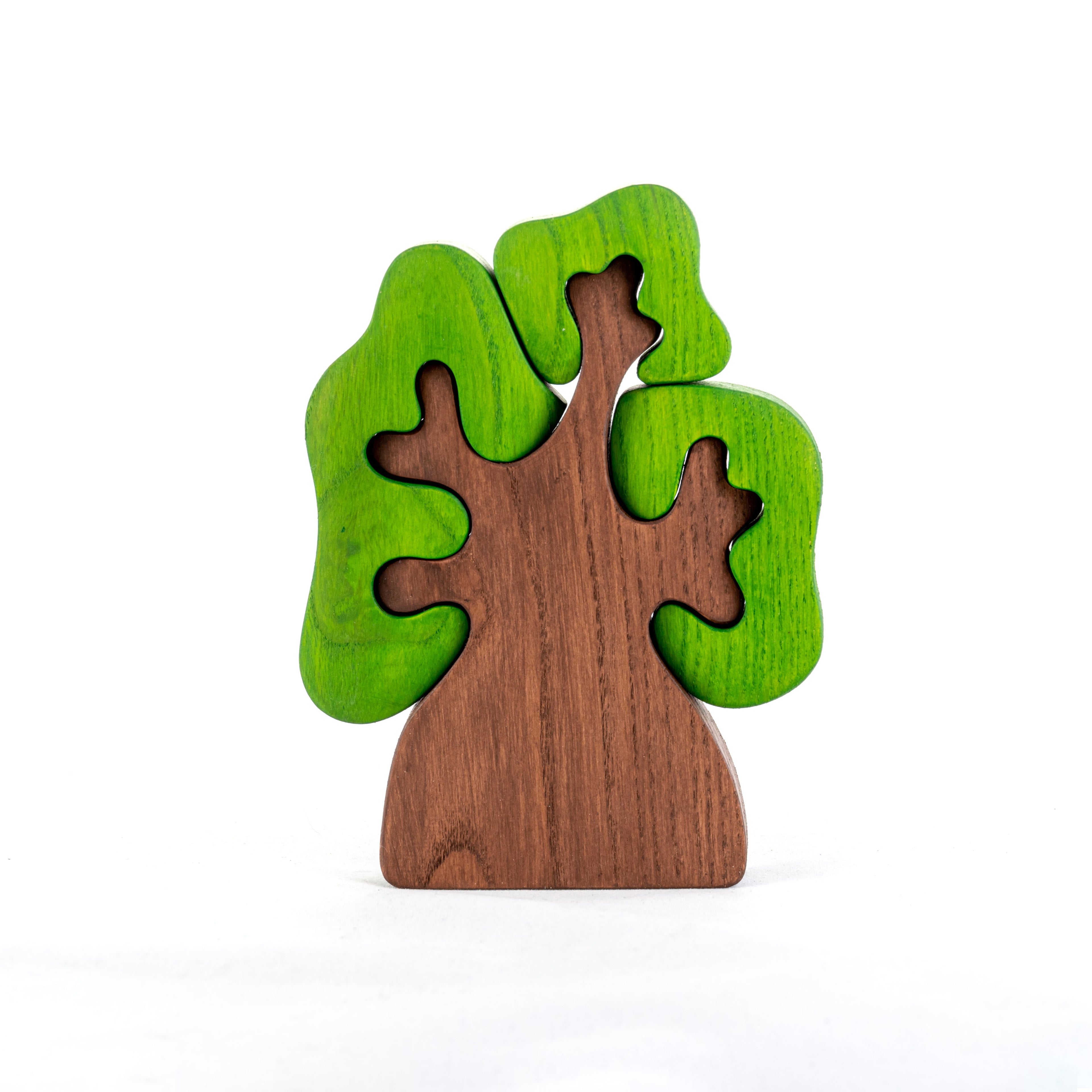 Wooden Tree with three crowns puzzle