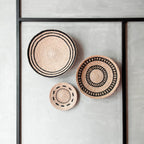 Natural + Black Wall Baskets, Small - Woven Wall Baskets | LIKHÂ by LIKHÂ