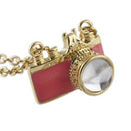 Wanderlust Camera Necklace in Pink and Gold by The Bullish Store