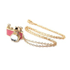 Wanderlust Camera Necklace in Pink and Gold by The Bullish Store