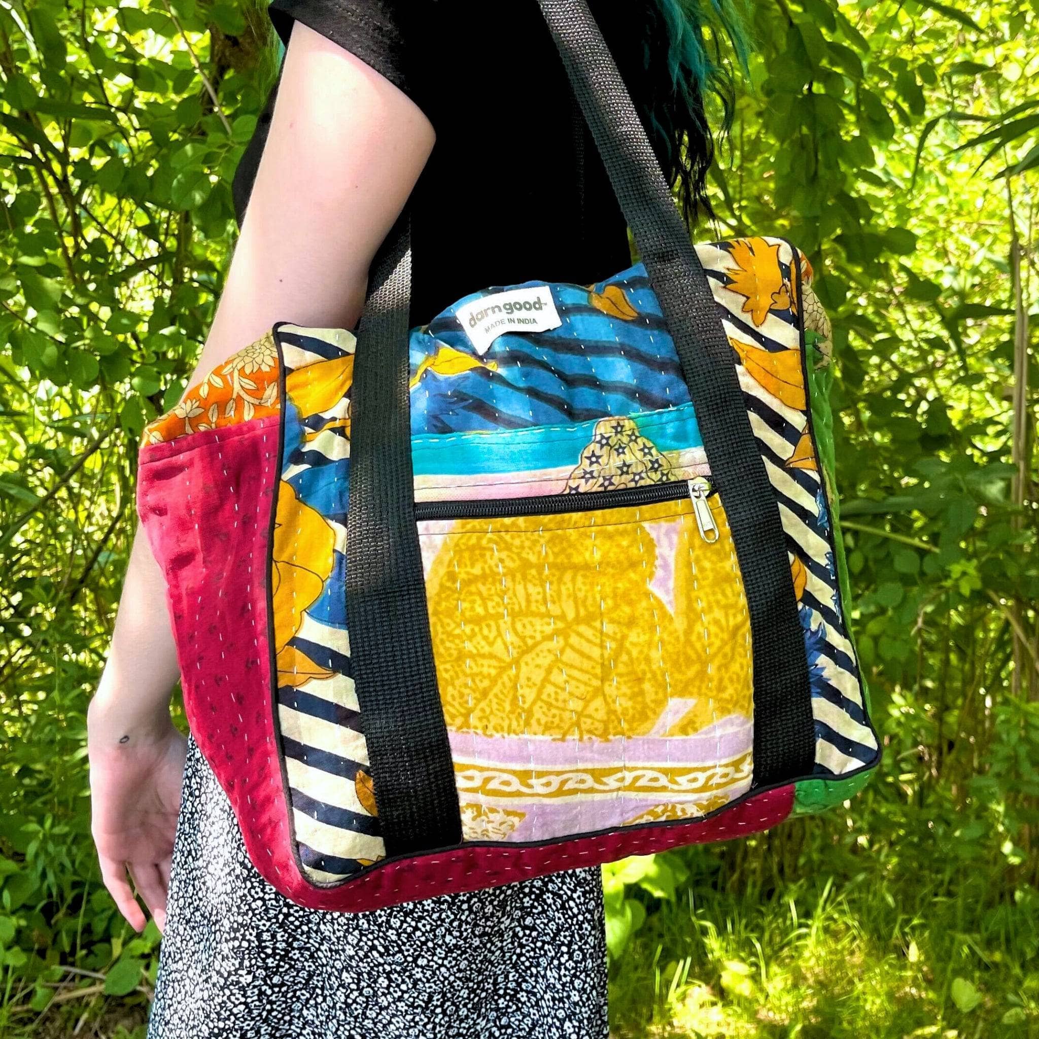Wanderlust Kantha Stitched Bag Clothing and Accessories La Vie Bien Wanderlust Kantha Stitched Bag