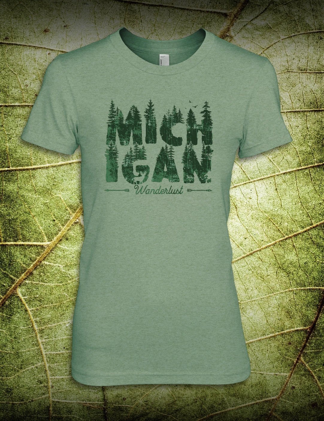 Wanderlust - Women's - Heather Sage by The Michigan Outfitter