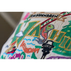 Washington Hand - Embroidered Pillow Pillows La Vie Bien Washington Hand - Embroidered Pillow