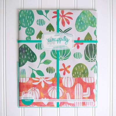 Watercolor Cactus • Double-Sided Eco Wrapping Paper • Everyday Edition La Vie Bien Watercolor Cactus • Double-Sided Eco Wrapping Paper • Everyday Edition