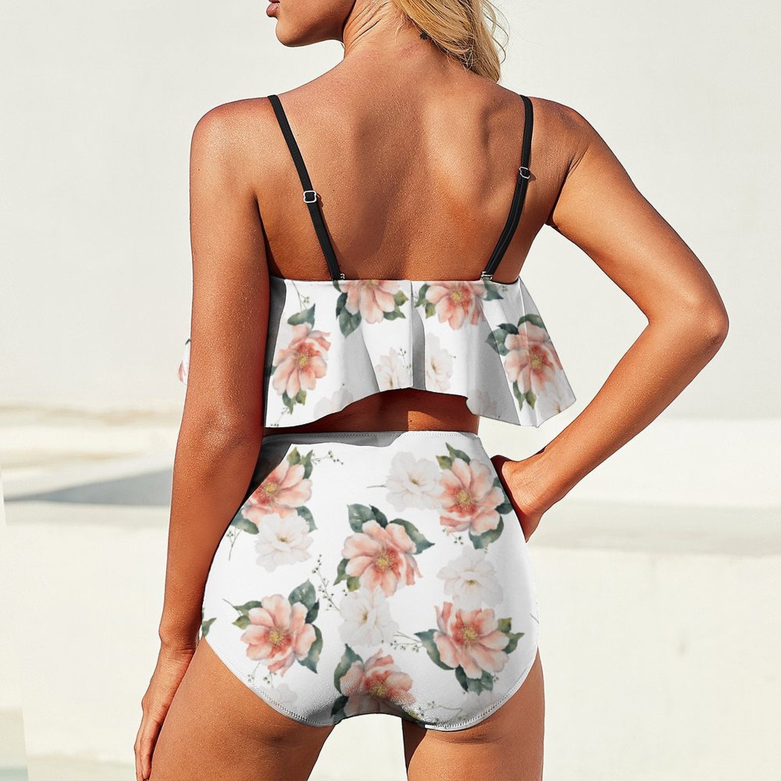 Watercolor flowers Tankini Swimsuit