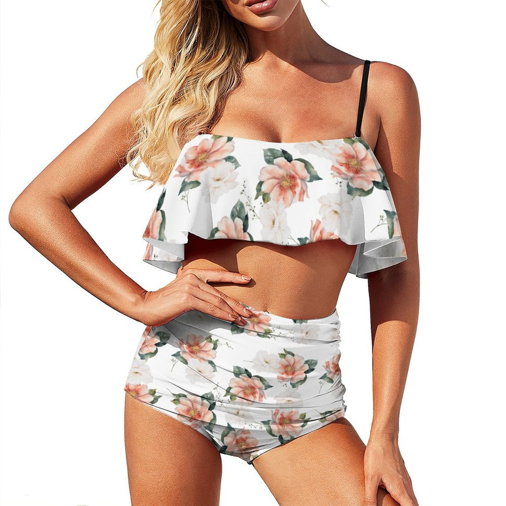 Watercolor flowers Tankini Swimsuit