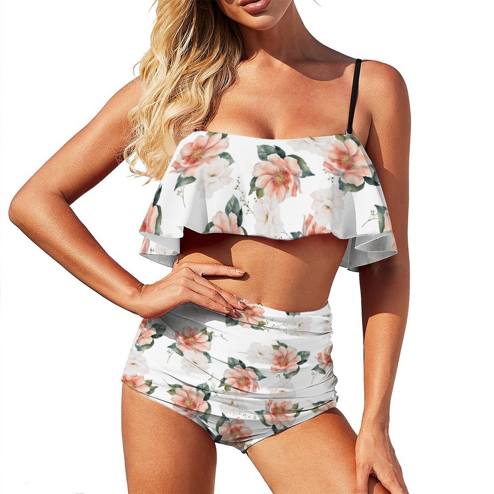 Watercolor flowers Tankini Swimsuit
