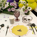 Watercolor Skeleton Halloween Dessert Plate (12pcs)