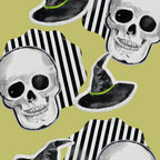 Watercolor Skeleton Halloween Dessert Plate (12pcs)