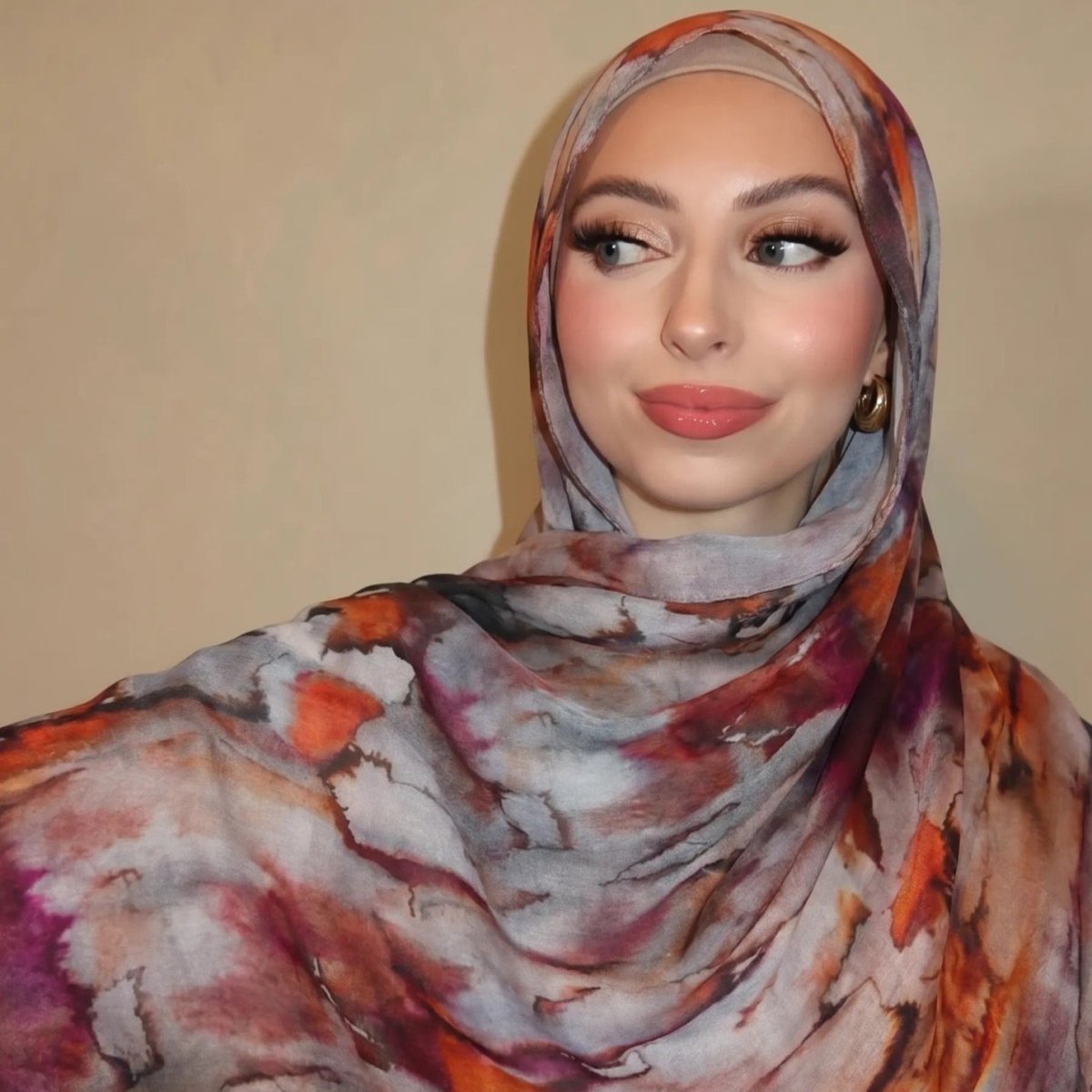 Watercolour Wash Hijab Scarf(MH240) La Vie Bien Watercolour Wash Hijab Scarf(MH240)