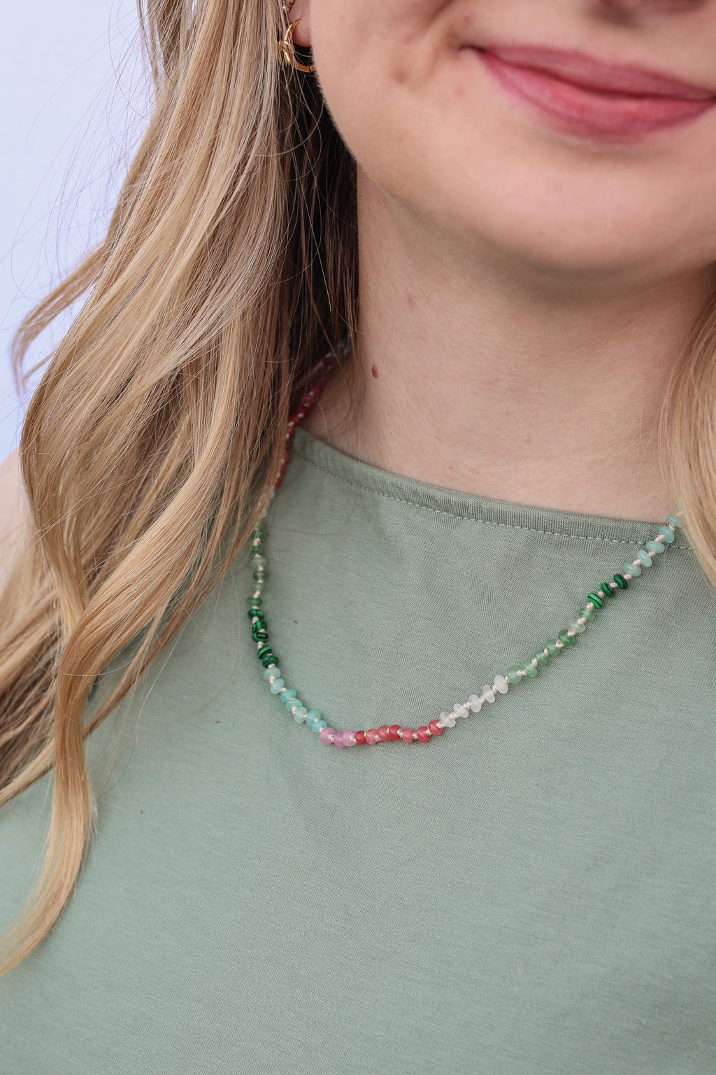 Watermelon Sugar Beaded Necklace Necklace La Vie Bien Watermelon Sugar Beaded Necklace