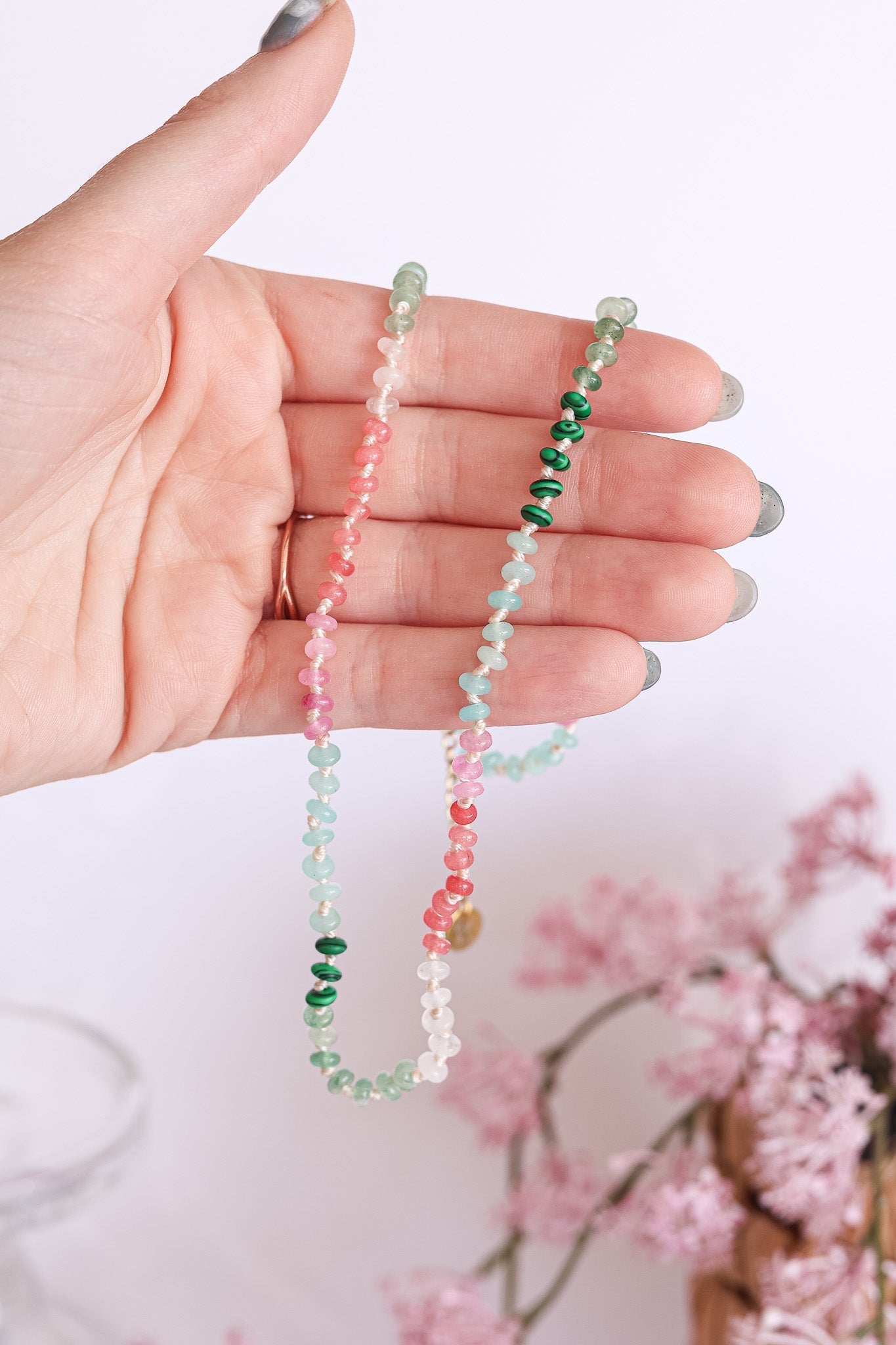 Watermelon Sugar Beaded Necklace Necklace La Vie Bien Watermelon Sugar Beaded Necklace