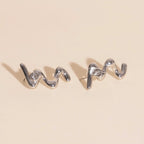 Wave Whisper Stud Earrings by Oh Clementine