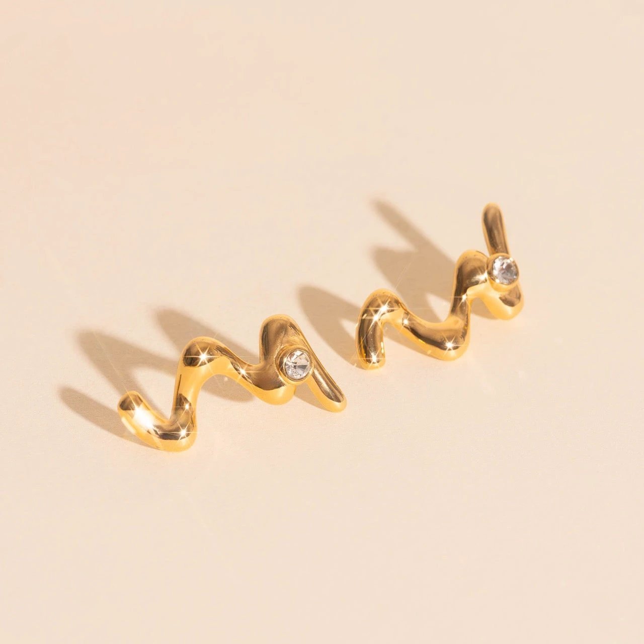 Wave Whisper Stud Earrings by Oh Clementine