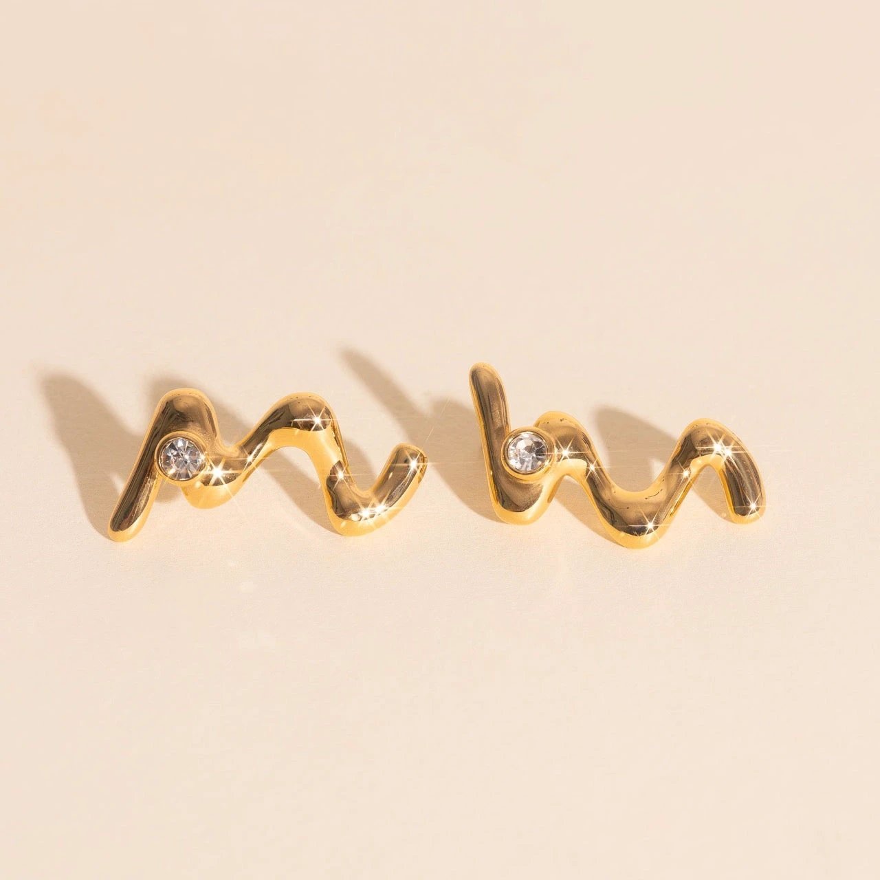Wave Whisper Stud Earrings by Oh Clementine