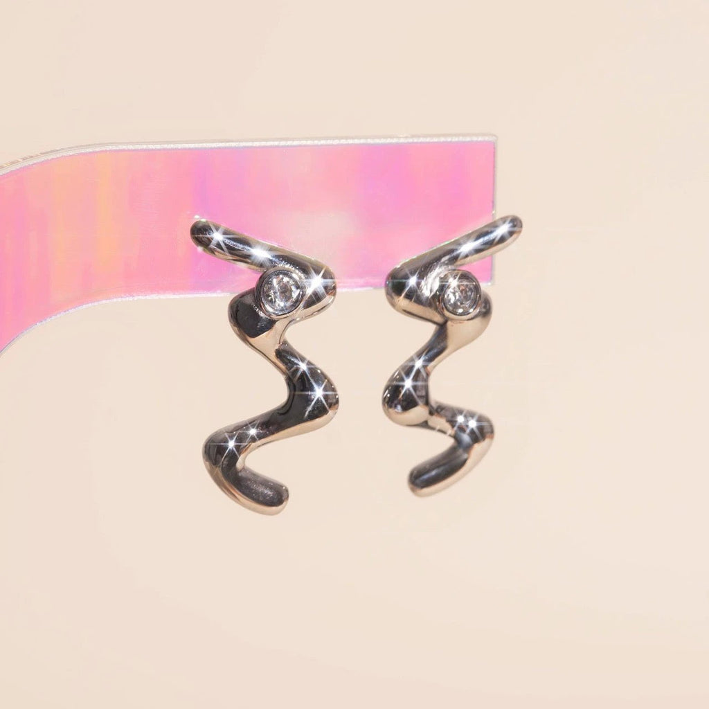 Wave Whisper Stud Earrings by Oh Clementine