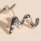 Wave Whisper Stud Earrings by Oh Clementine