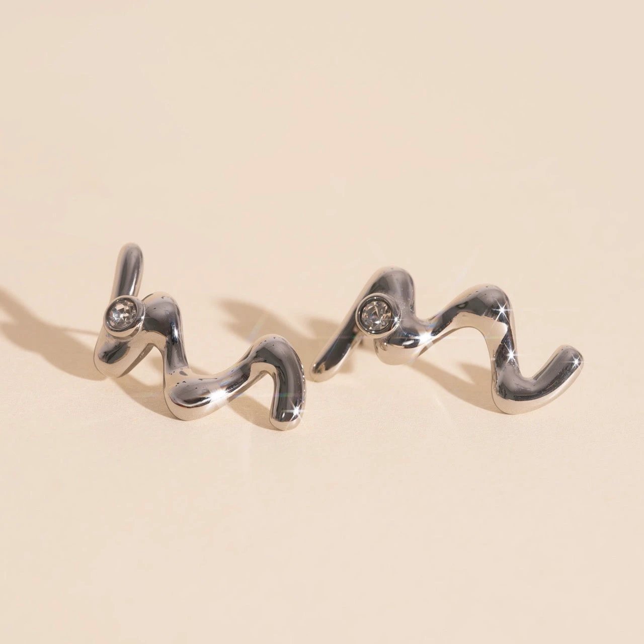 Wave Whisper Stud Earrings by Oh Clementine