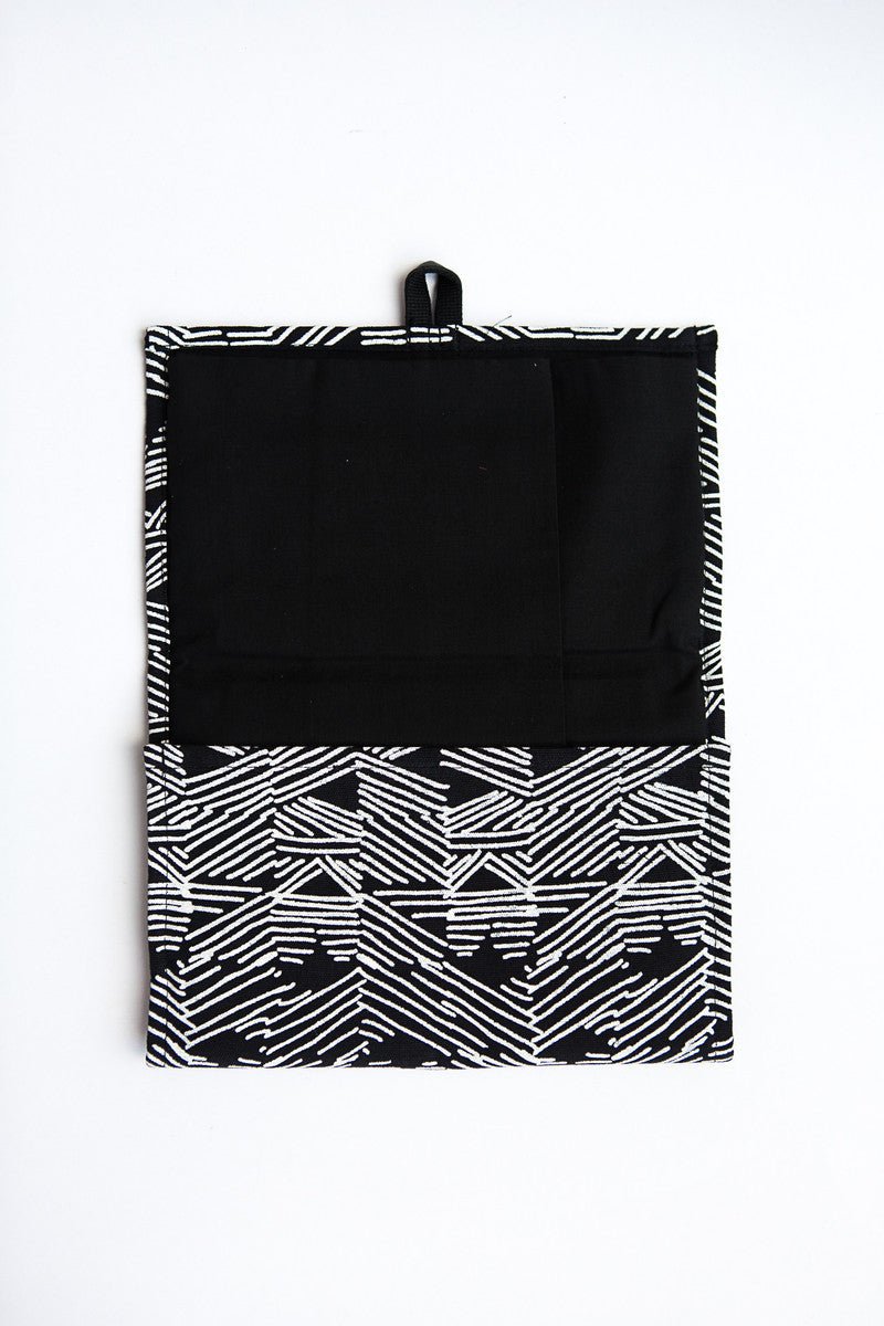 Wayfarer Jewelry Roll Travel Case - Black Matchstick by Fair Anita