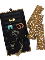 Wayfarer Jewelry Roll Travel Case - Confetti Mustard by Fair Anita