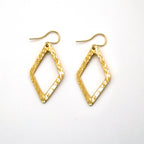 Wazi Hammered Geometric Dangle Earrings Earrings La Vie Bien Wazi Hammered Geometric Dangle Earrings