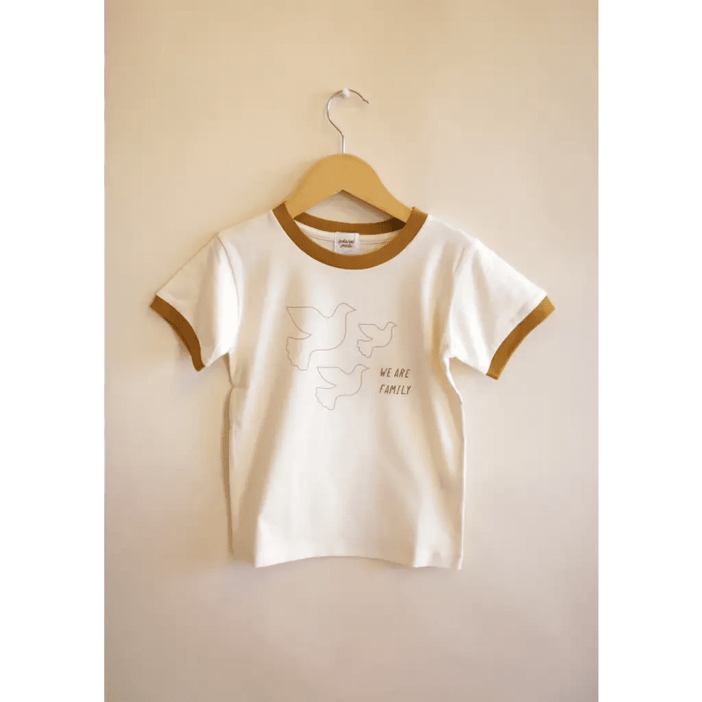 We are Family Everyday Ringer Tee for Kids by Polished Prints