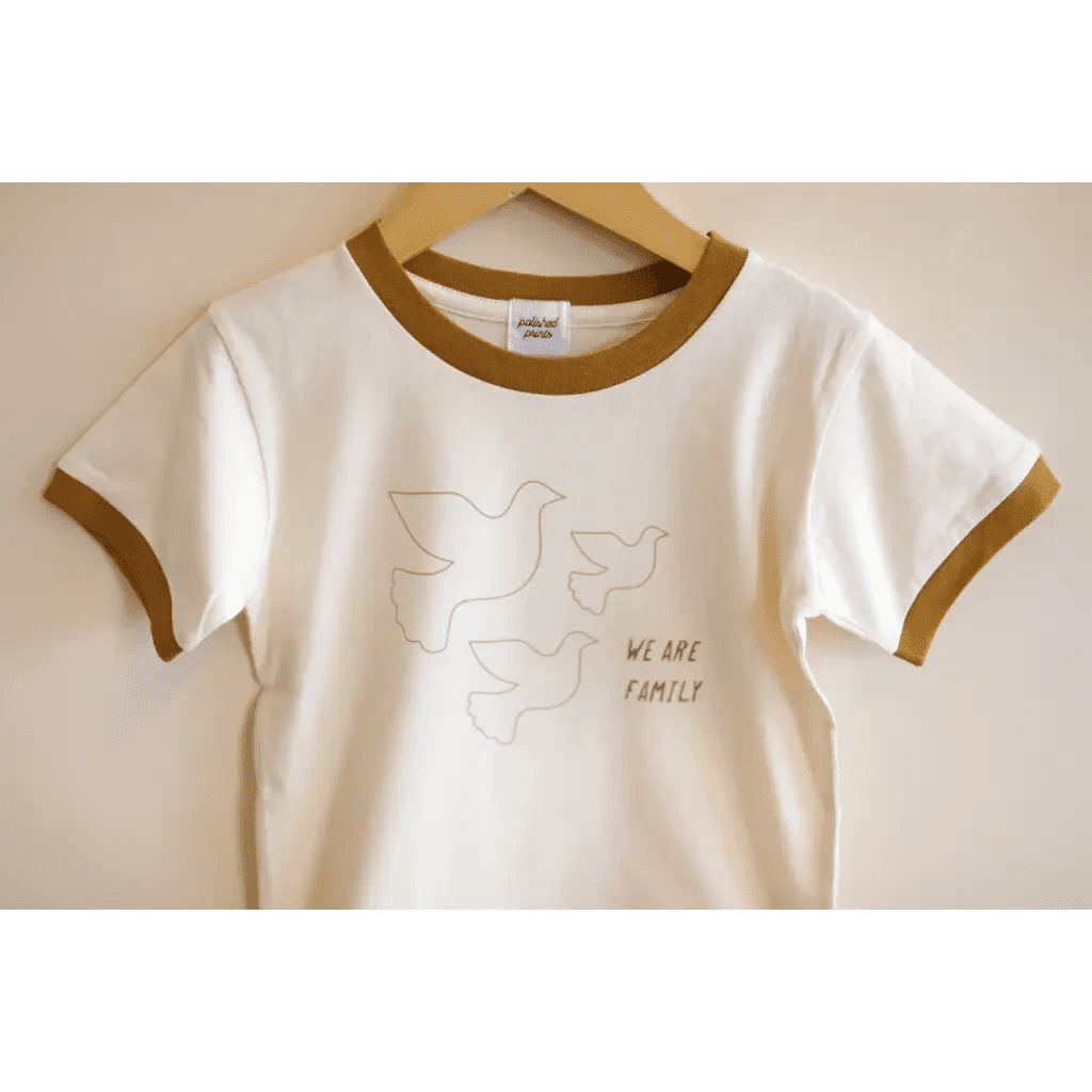 We are Family Everyday Ringer Tee for Kids by Polished Prints